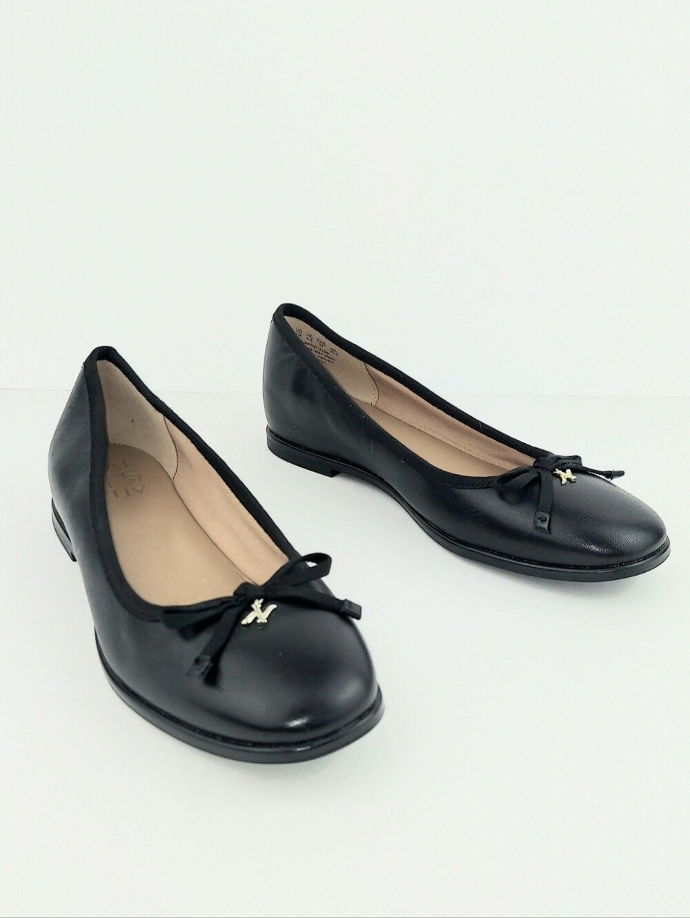 Naturalizer Essential Skimmer Ballet Flat Black Leather Size 7